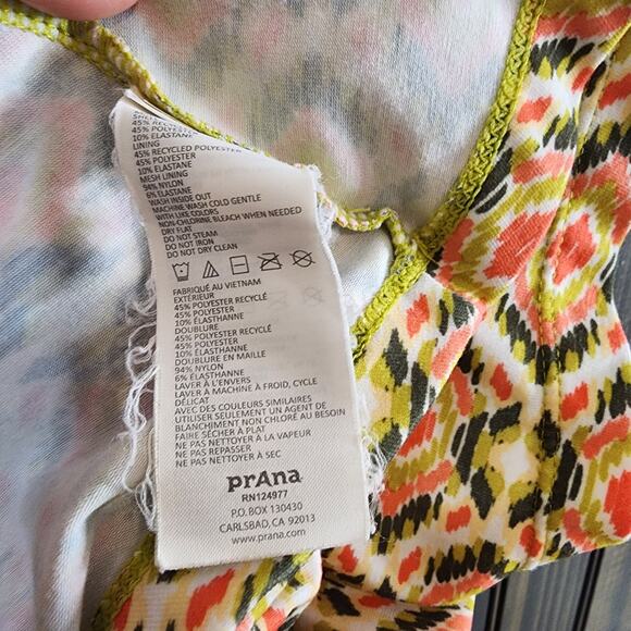 Prana Cali Safari Guava Racerback Built In Bra Activewear Dress size L - Picture 3 of 10
